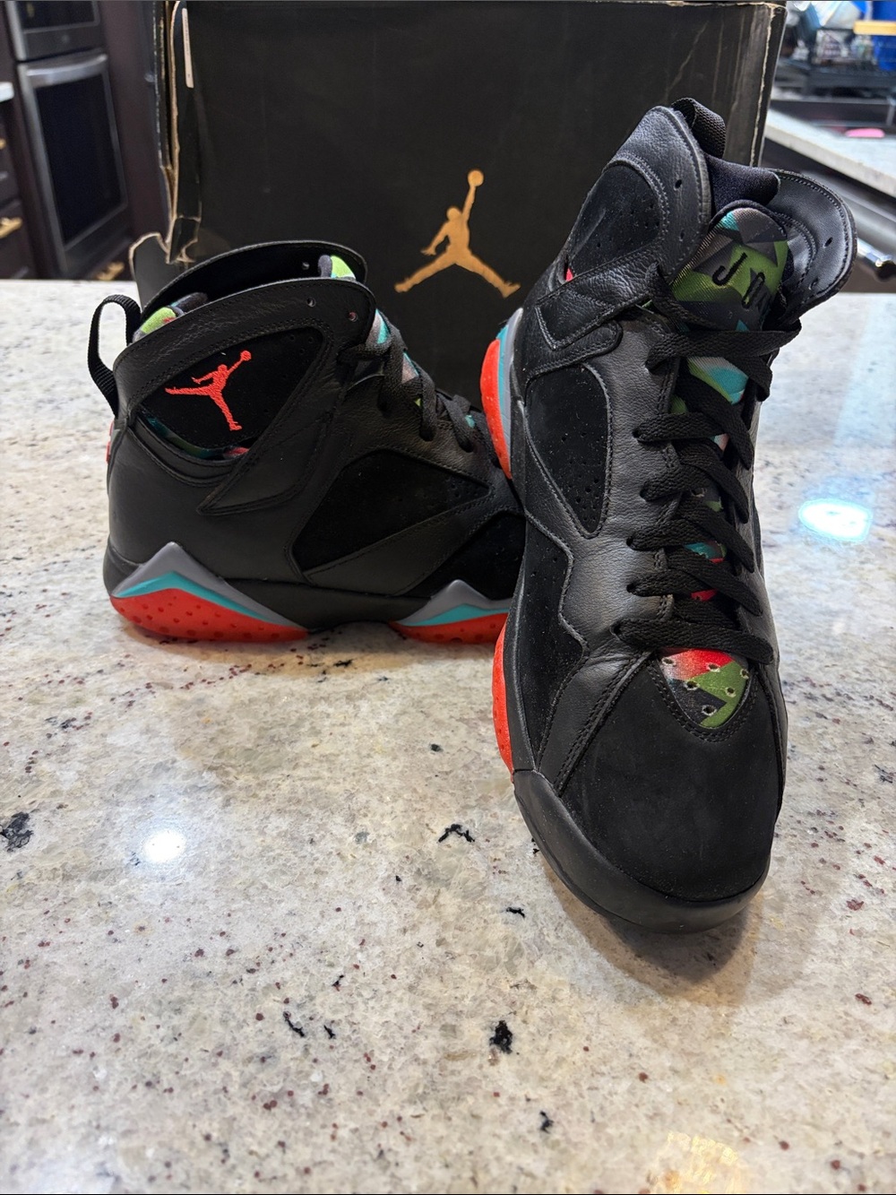Jordan 7 Black Retro 30th Barcelona nights size 10